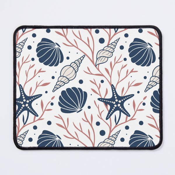 Item preview, A delicate seamless pattern of seashells and oceanic elements. designed and sold by CreativebyTKK.