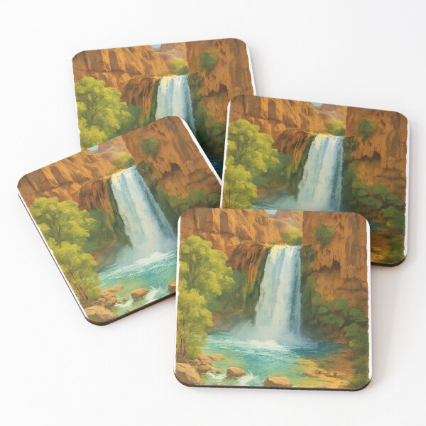 Item preview, Havasupai Canyon Waterfall with Rocky Pool Arizona designed and sold by Places On Earth.