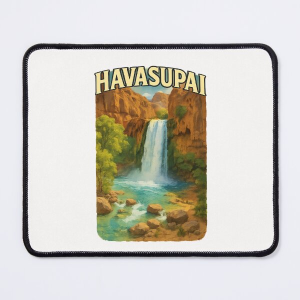 Item preview, Havasupai Canyon Waterfall with Rocky Pool Arizona designed and sold by Places On Earth.