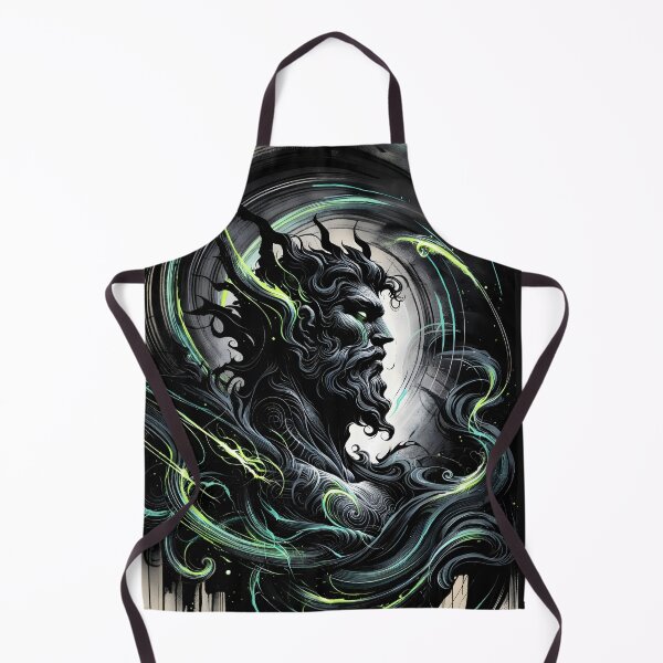 Item preview, Poseidon greek mythology art ink calligraphy designed and sold by Truck Stop One.