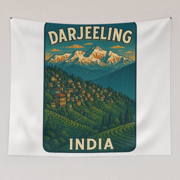 Item preview, Darjeeling India Tea Terraces and Himalayan Vista designed and sold by Places On Earth.