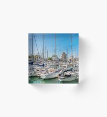 Yachts in the old port of La Rochelle Acrylic Block