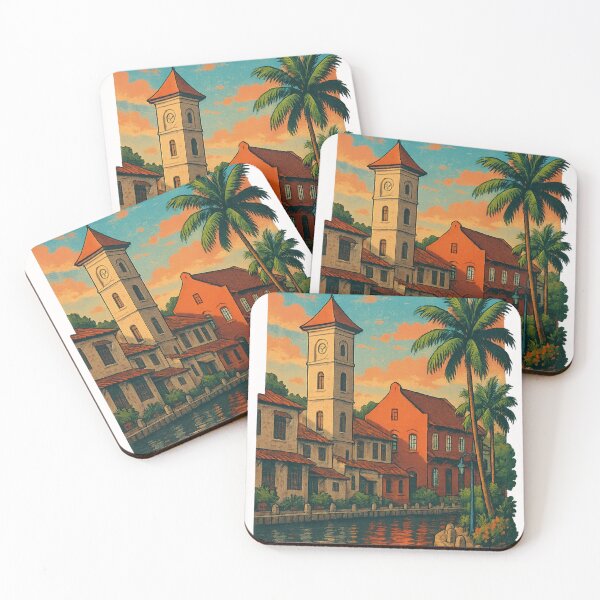Item preview, Malacca River Colonial Clock Tower Malaysia designed and sold by Places On Earth.