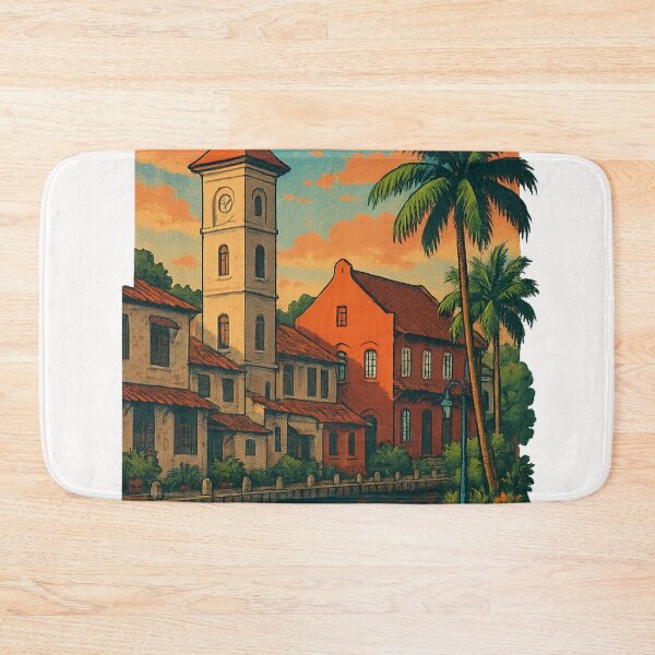 Item preview, Malacca River Colonial Clock Tower Malaysia designed and sold by Places On Earth.