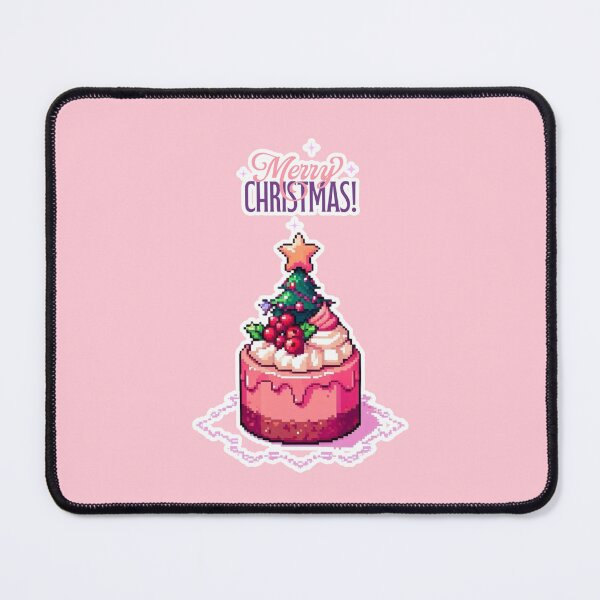 Item preview, Christmas pixelated Cake, christmas dinner, foodie, pink dessert, sweets, pastry, food designed and sold by Sugar Wisdom .