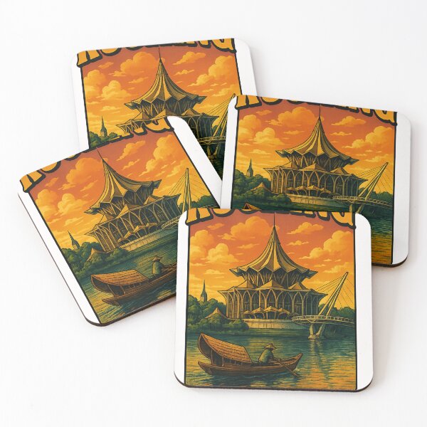 Item preview, Kuching Sarawak Sunset Over State Assembly designed and sold by Places On Earth.