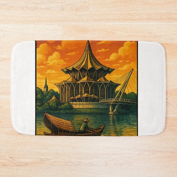 Item preview, Kuching Sarawak Sunset Over State Assembly designed and sold by Places On Earth.