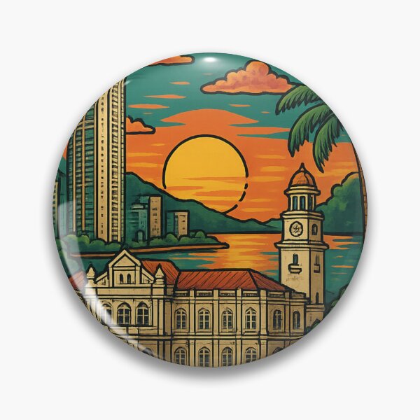 Item preview, Penang Georgetown Skyline and Colonial Clock Tower designed and sold by Places On Earth.