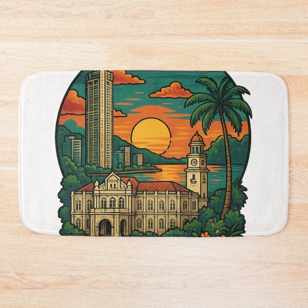 Item preview, Penang Georgetown Skyline and Colonial Clock Tower designed and sold by Places On Earth.