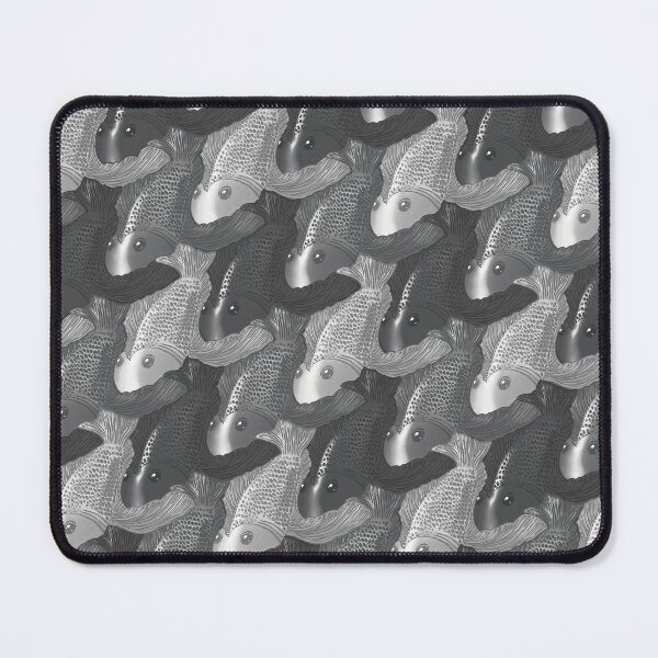 Item preview, Gray Fish Tessellation – Escher-Inspired Geometric Art designed and sold by Richards little art shop.