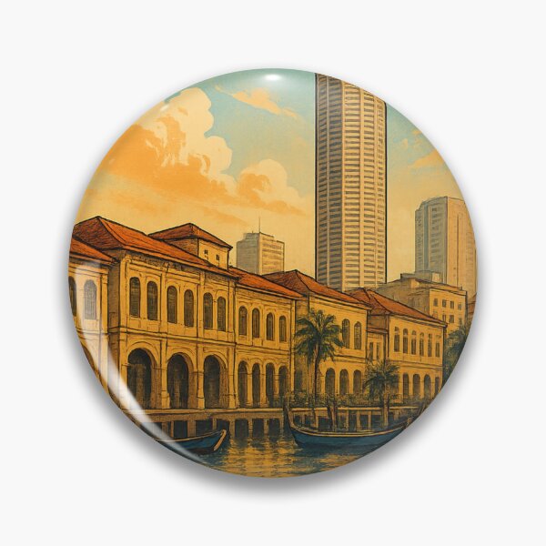 Item preview, Penang Waterfront Shophouses and Komtar Tower View designed and sold by Places On Earth.