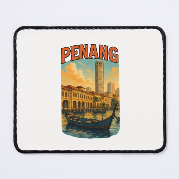 Item preview, Penang Waterfront Shophouses and Komtar Tower View designed and sold by Places On Earth.