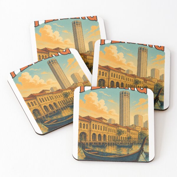 Item preview, Penang Waterfront Shophouses and Komtar Tower View designed and sold by Places On Earth.
