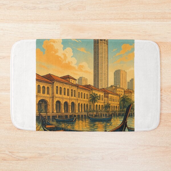 Item preview, Penang Waterfront Shophouses and Komtar Tower View designed and sold by Places On Earth.