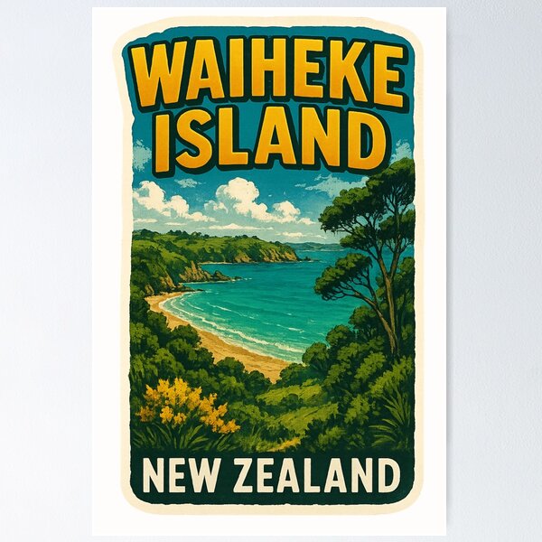 Item preview, Waiheke Island Coastal View New Zealand designed and sold by Places On Earth.