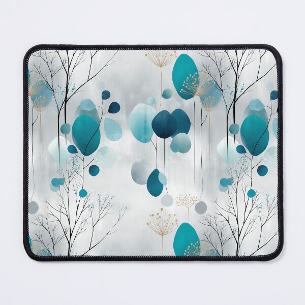Item preview, Teal Mist – Minimal Botanical Watercolor Pattern with Soft Gradient Berries designed and sold by Moisky Patterns.