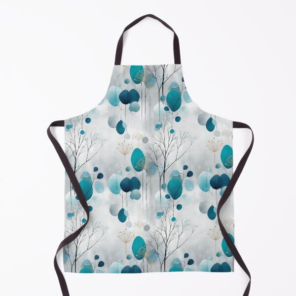 Item preview, Teal Mist – Minimal Botanical Watercolor Pattern with Soft Gradient Berries designed and sold by Moisky Patterns.