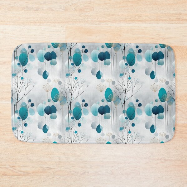 Artikelvorschau, Teal Mist – Minimalistisches botanisches Aquarellmuster mit sanften Beeren im Farbverlauf entworfen und verkauft von Moisky Patterns.