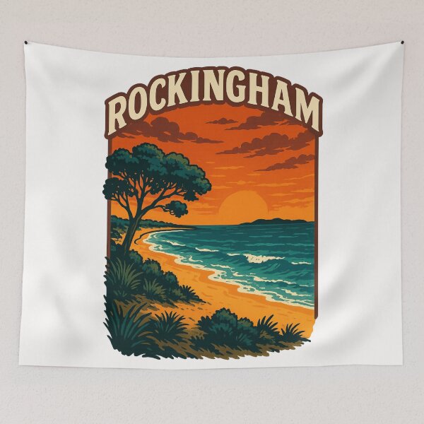 Item preview, Rockingham Coastal Dusk with Australian Flora designed and sold by Places On Earth.