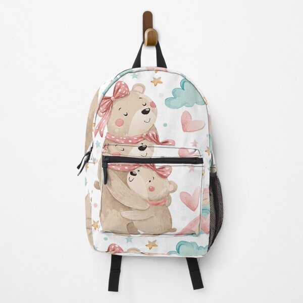 Item preview, Seamless pattern featuring a mother bear with a pink bow designed and sold by CreativebyTKK.