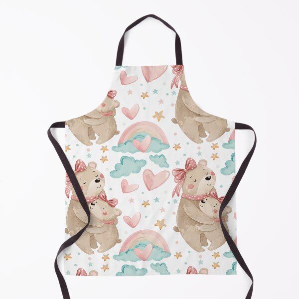 Item preview, Seamless pattern featuring a mother bear with a pink bow designed and sold by CreativebyTKK.