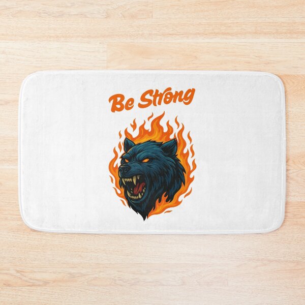 Item preview, Be Strong - Wolf Against Fire - Motivational designed and sold by IQTribe.