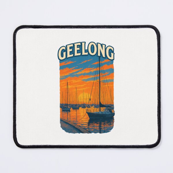 Item preview, Geelong Waterfront Sunset and Sailing Boats designed and sold by Places On Earth.