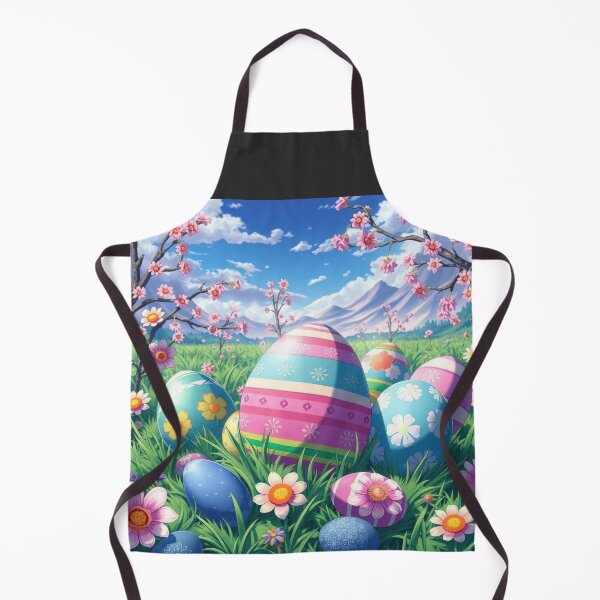 Item preview, Easter eggs colored with flowers in the meadow spring,Happy Easter,Easter Day,easter illustration designed and sold by Expressions-Sel.