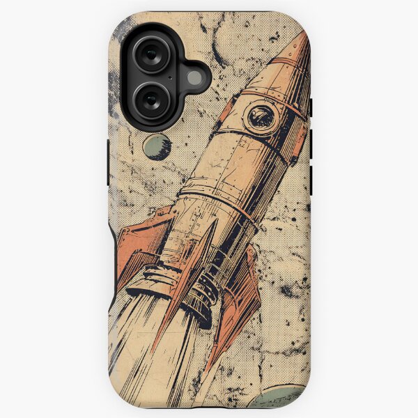 Item preview, Fusée rétro au style comic dans l'espace profond designed and sold by TeeTribeWear.