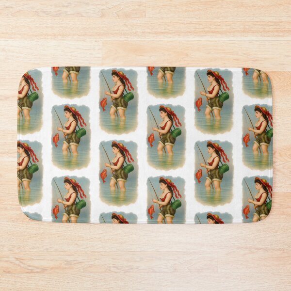 Item preview, Remastered vintage young lady fishing. designed and sold by Shoot-The-Moon.