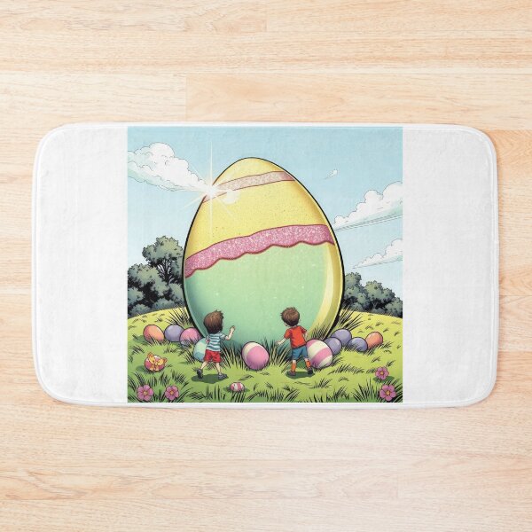 Item preview,  Easter egg colored in a meadow with children spring,Happy Easter,Easter Day,easter illustration designed and sold by Expressions-Sel.