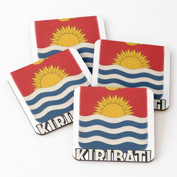 Item preview, Kiribati National Flag with Ocean Waves and Frigatebird designed and sold by Places On Earth.
