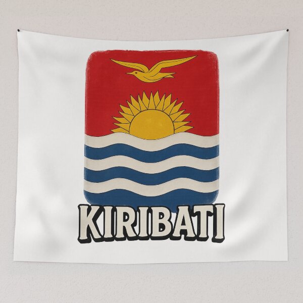 Item preview, Kiribati National Flag with Ocean Waves and Frigatebird designed and sold by Places On Earth.