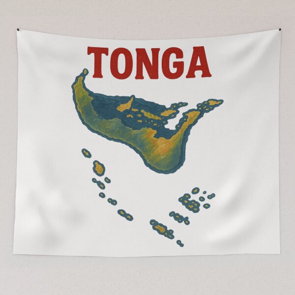 Item preview, Tonga Island Chain Map in Polynesia designed and sold by Places On Earth.