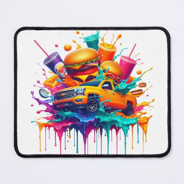 Item preview, Vibrant Fast Food Truck Splash designed and sold by StyleTee11.
