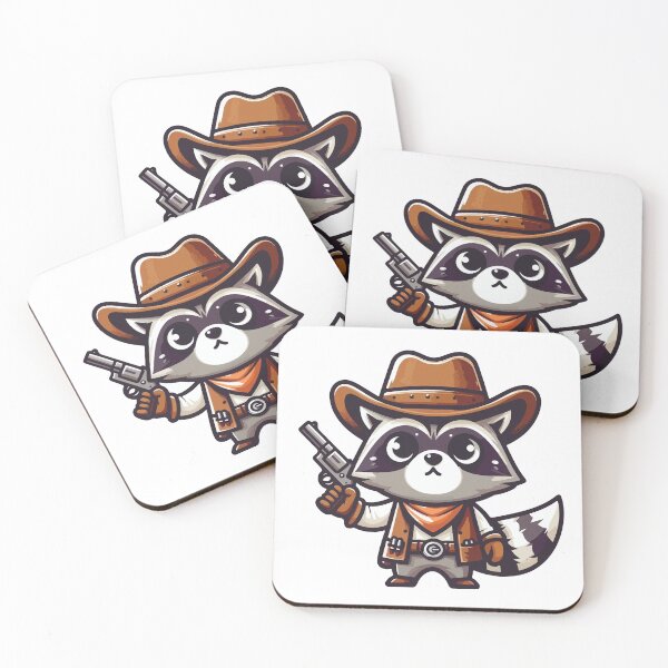 Item preview, Raccoon Cowboy Cute Western Racoon In Sheriff Hat designed and sold by eclecTEEq.