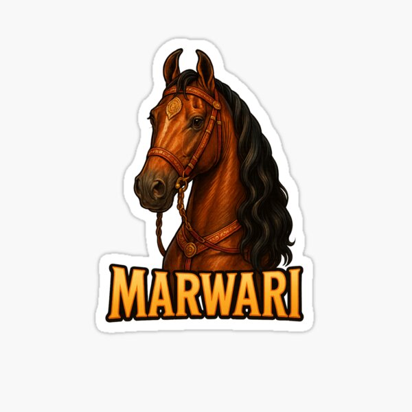 Item preview, Marwari Horse with Traditional Rajasthani Ornaments designed and sold by Aryabek.