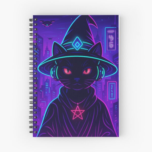 Item preview, Cyber Cat in Neon Nightscape designed and sold by Elizarfa.