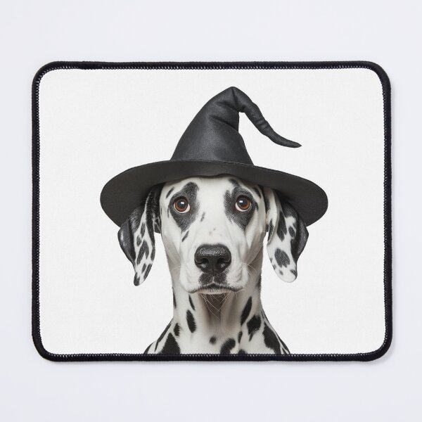 Item preview, Dalmatian Dog Wearing Halloween Witch Hat designed and sold by LazyOwlStore.
