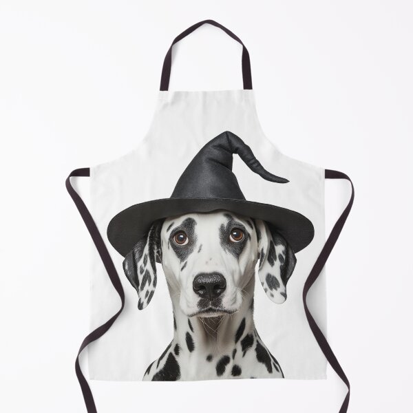 Item preview, Dalmatian Dog Wearing Halloween Witch Hat designed and sold by LazyOwlStore.