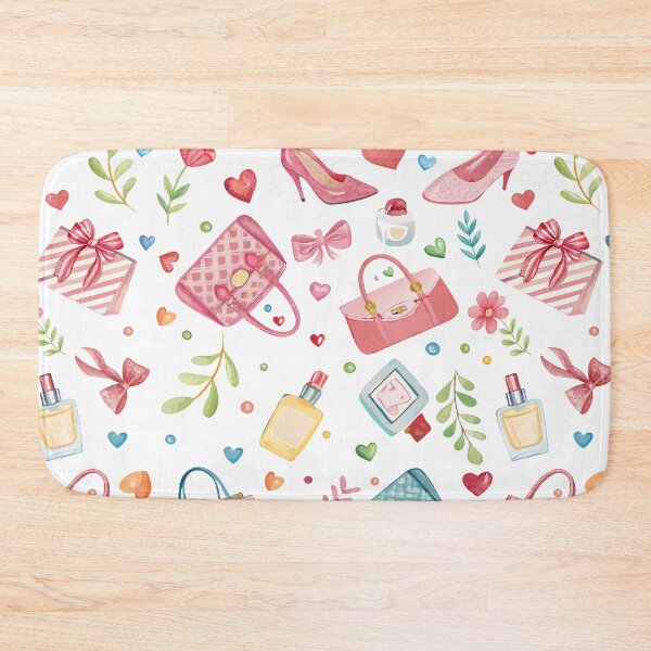 Item preview, A seamless Watercolor Patterns Super Cute Mother's Day Accessories Such as Handbags, Shoes, Perfume Bottles and Hearts	 designed and sold by CreativebyTKK.