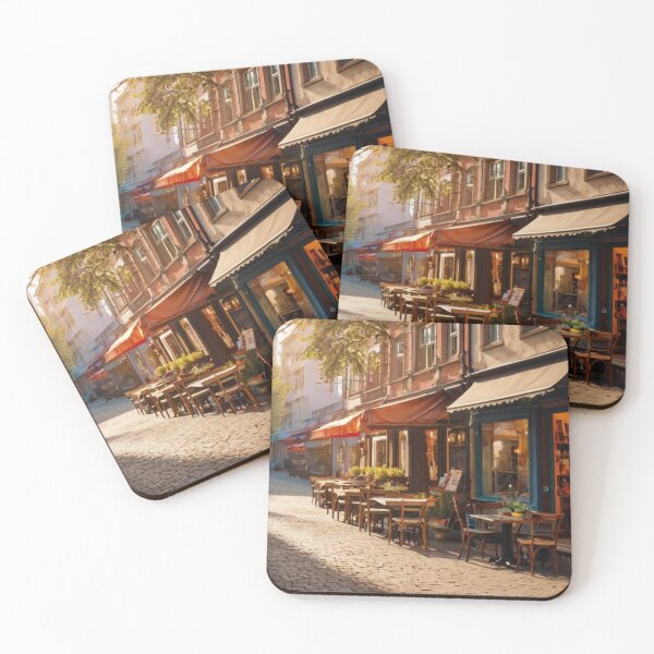 Item preview, Beautiful Cozy Shops on the Quiet City Street designed and sold by BlareBlare.