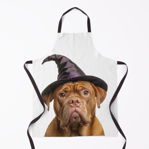 Item preview, Dogues de Bordeaux dog Wearing Halloween Witch Hat designed and sold by LazyOwlStore.