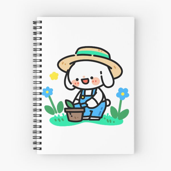 Item preview, A bunny planting spring flowers designed and sold by Elinotes.