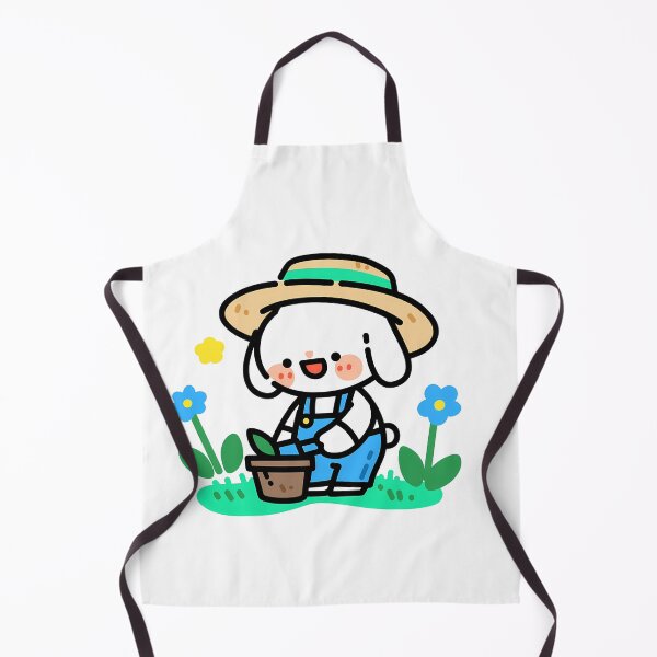 Item preview, A bunny planting spring flowers designed and sold by Elinotes.