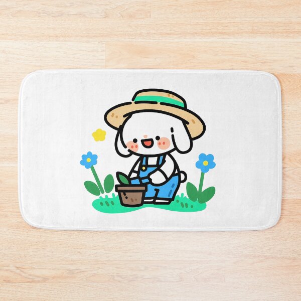 Item preview, A bunny planting spring flowers designed and sold by Elinotes.