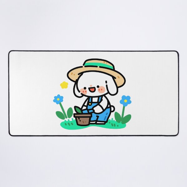 Item preview, A bunny planting spring flowers designed and sold by Elinotes.
