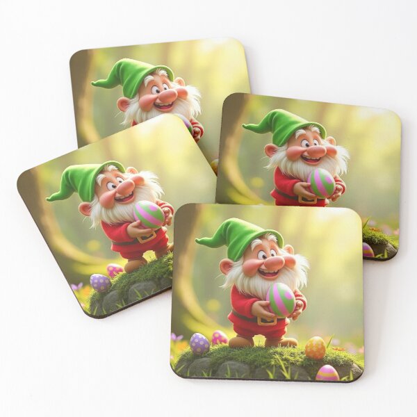 Item preview, funny easter dwarf with colorful egg in a meadow,Happy Easter,Easter Humor,Easter Day,funny easter design designed and sold by Expressions-Sel.