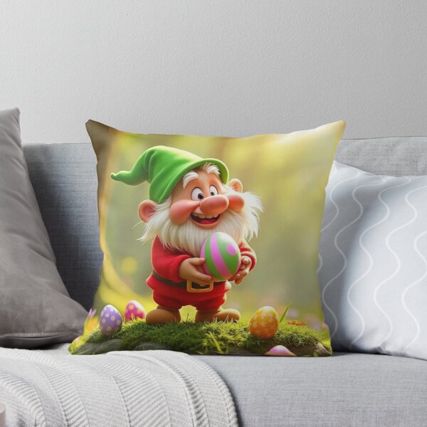 Item preview, funny easter dwarf with colorful egg in a meadow,Happy Easter,Easter Humor,Easter Day,funny easter design designed and sold by Expressions-Sel.
