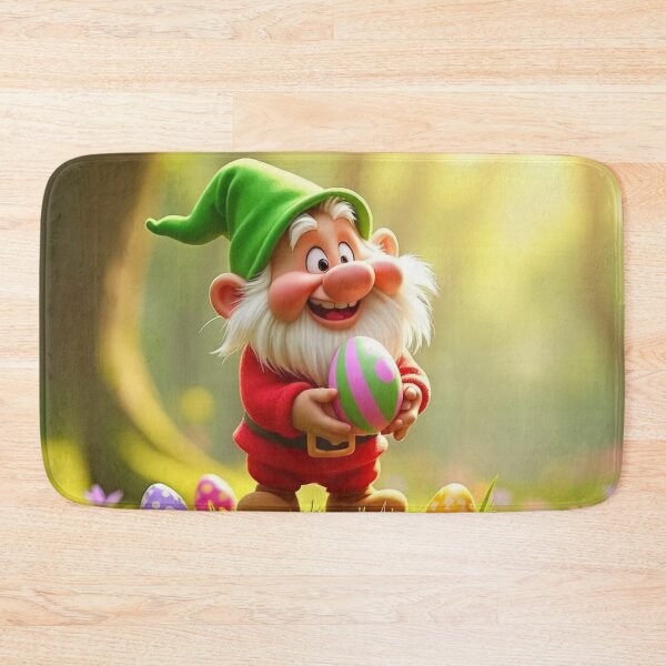 Item preview, funny easter dwarf with colorful egg in a meadow,Happy Easter,Easter Humor,Easter Day,funny easter design designed and sold by Expressions-Sel.